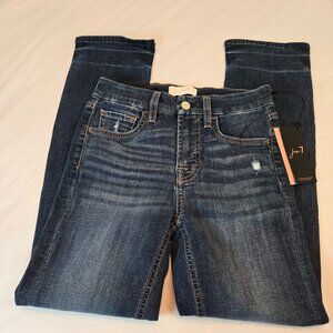 JEN7  Women's Ankle Straight Released Hem Jeans Sz: 0 Blue